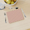 Table Mat - Christmas Stripes - Red/Green