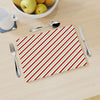 Table Mat - Christmas Stripes - Red/Green