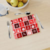 Table Mat - Christmas Tiles - Red